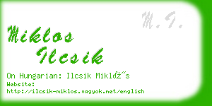 miklos ilcsik business card